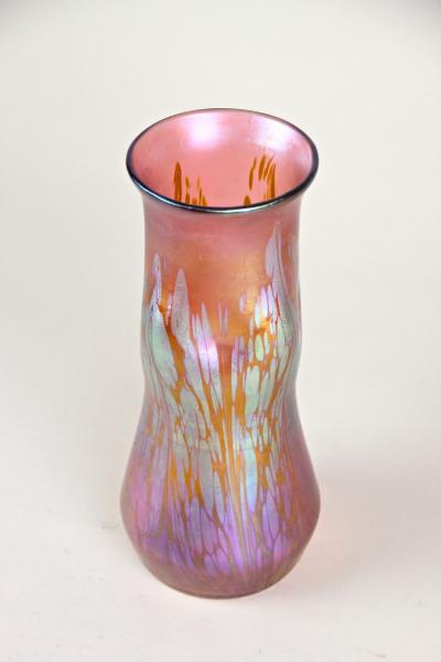  Loetz Art Nouveau Glass Vase by Loetz Witwe Decor Medici Pink Iridescent CZ 1902