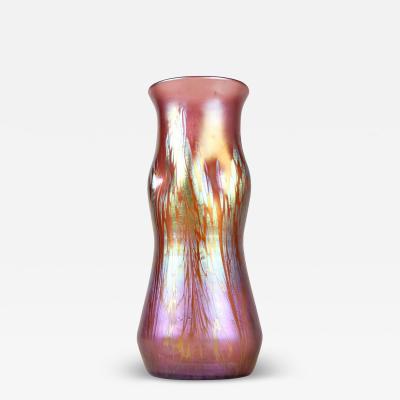  Loetz Art Nouveau Glass Vase by Loetz Witwe Decor Medici Pink Iridescent CZ 1902