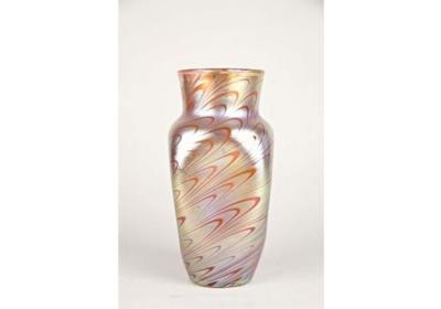  Loetz Art Nouveau Glass Vase by Loetz Witwe Phenomen Rosa Iridescent ca 1902