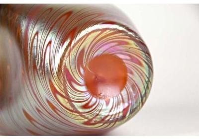 Loetz Art Nouveau Glass Vase by Loetz Witwe Phenomen Rosa Iridescent ca 1902