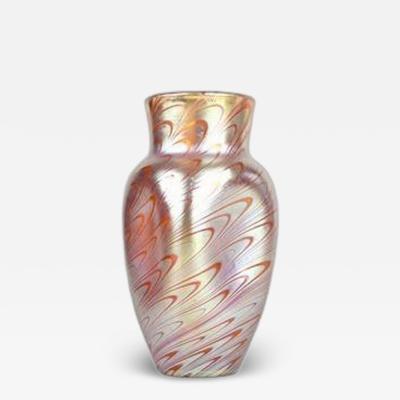  Loetz Art Nouveau Glass Vase by Loetz Witwe Phenomen Rosa Iridescent ca 1902