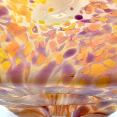  Loetz Art Nouveau Iridescent Oil Spot Glass Dimpled Vase