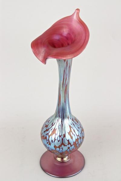  Loetz Art Nouveau Loetz Papillon Vase Jack In The Pulpit Iridescent CZ ca 1915