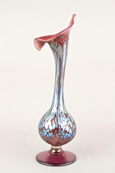  Loetz Art Nouveau Loetz Papillon Vase Jack In The Pulpit Iridescent CZ ca 1915