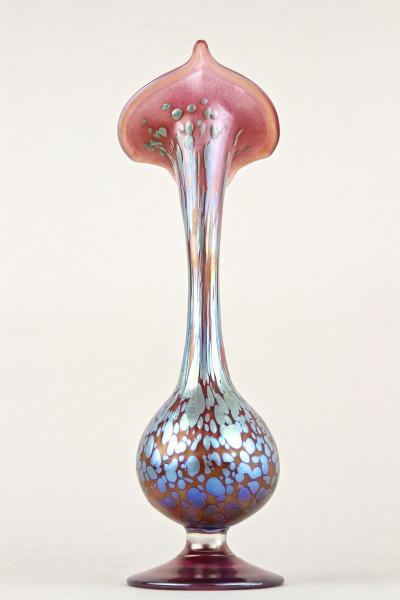  Loetz Art Nouveau Loetz Papillon Vase Jack In The Pulpit Iridescent CZ ca 1915