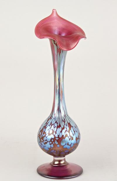  Loetz Art Nouveau Loetz Papillon Vase Jack In The Pulpit Iridescent CZ ca 1915