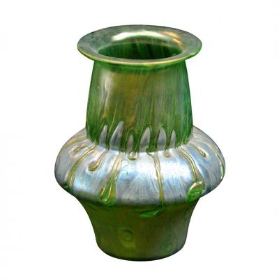 Loetz Austrian or Loetz Iridescent and Applied Glass Vase