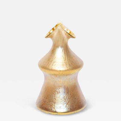 Loetz Loetz Style Oil Spot White Yellow Glass Vase