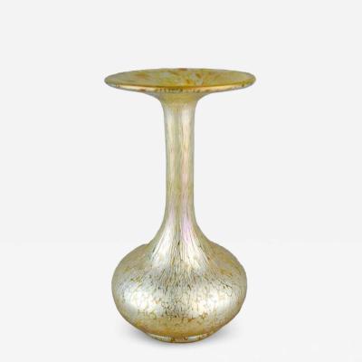  Loetz Loetz Vase Gold Violet Iridescent Glass Intricate Oil Spot Pattern