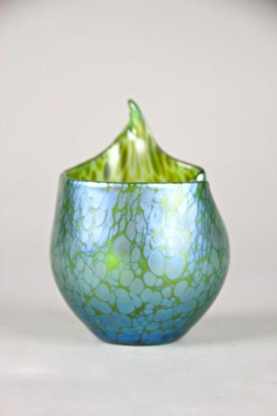  Loetz Loetz Witwe Glass Vase Decor Creta Papillon Iriscident Bohemia circa 1902