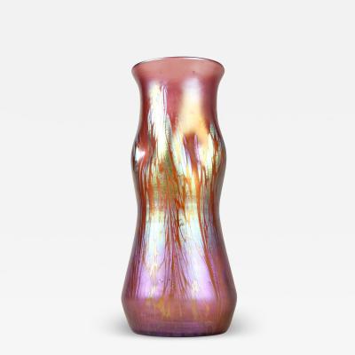  Loetz Loetz Witwe Glass Vase Decor Medici Pink Highly Iriscident Bohemia circa 1902