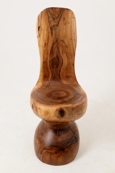  Logniture Chair Carved From Single Piece of Walnut Wood Log Furniture Logniture