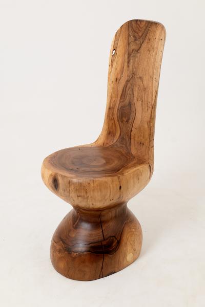  Logniture Chair Carved From Single Piece of Walnut Wood Log Furniture Logniture