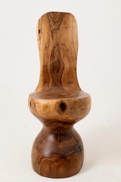  Logniture Chair Carved From Single Piece of Walnut Wood Log Furniture Logniture