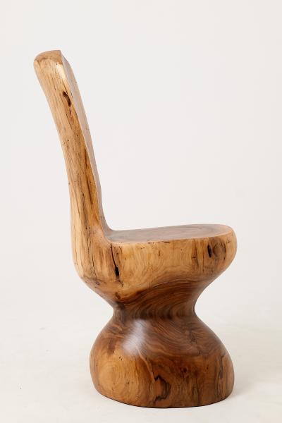  Logniture Chair Carved From Single Piece of Walnut Wood Log Furniture Logniture