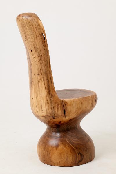  Logniture Chair Carved From Single Piece of Walnut Wood Log Furniture Logniture