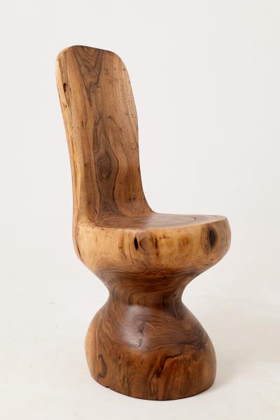  Logniture Chair Carved From Single Piece of Walnut Wood Log Furniture Logniture