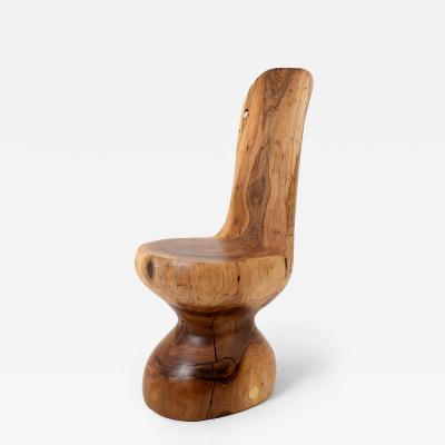  Logniture Chair Carved From Single Piece of Walnut Wood Log Furniture Logniture
