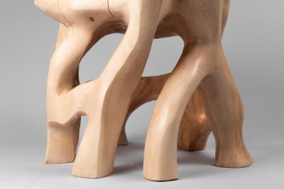  Logniture Chair Functional sculpture Carved From Single Piece of Wood