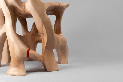  Logniture Chair Functional sculpture Carved From Single Piece of Wood