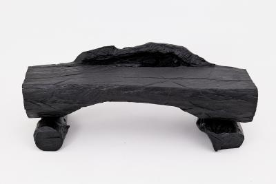 Logniture Charred Solid Wood Bench by Logniture Organic Modern Sculptural Seat