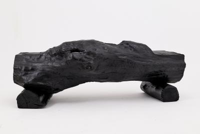 Logniture Charred Solid Wood Bench by Logniture Organic Modern Sculptural Seat
