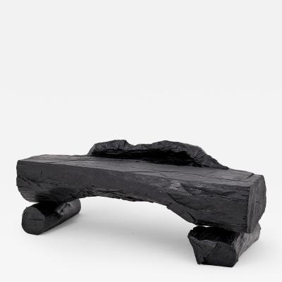  Logniture Charred Solid Wood Bench by Logniture Organic Modern Sculptural Seat