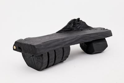  Logniture Charred Solid Wood Bench by Logniture Organic Modern Sculptural Seat