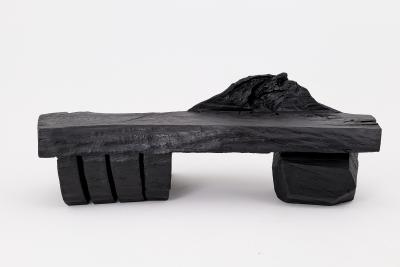 Logniture Charred Solid Wood Bench by Logniture Organic Modern Sculptural Seat