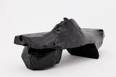  Logniture Charred Solid Wood Bench by Logniture Organic Modern Sculptural Seat