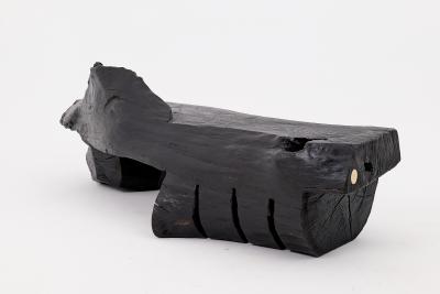  Logniture Charred Solid Wood Bench by Logniture Organic Modern Sculptural Seat