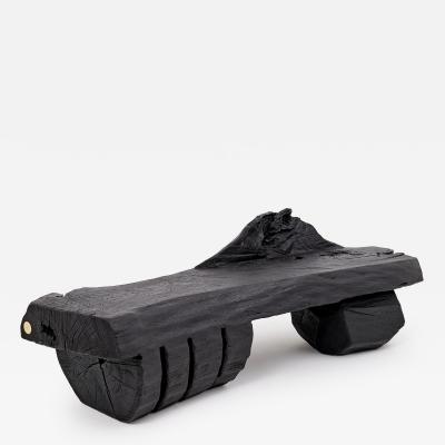  Logniture Charred Solid Wood Bench by Logniture Organic Modern Sculptural Seat