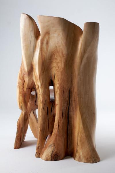  Logniture Leszy Carved Sculptural Solid Hardwood Chair