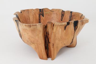  Logniture Live Edge Bathtub Carved from Single Piece of Wood Fully Functional Logniture