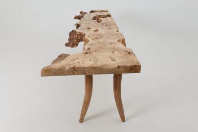  Logniture Live Edge Burl Wood Console Table Organic Modern Handmade