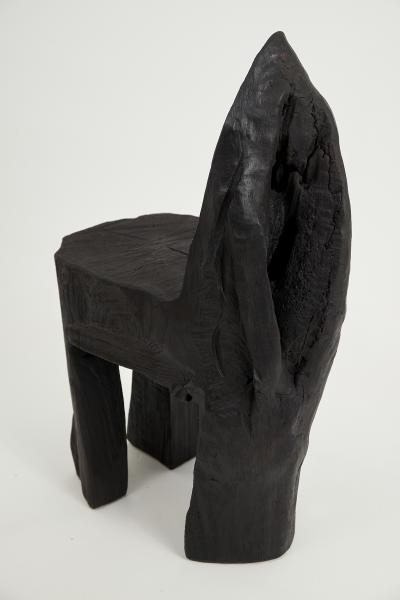  Logniture Logniture Brutalist Sculptural Chair Solid Burnt Oak Wood Unique 1 1 Jownik