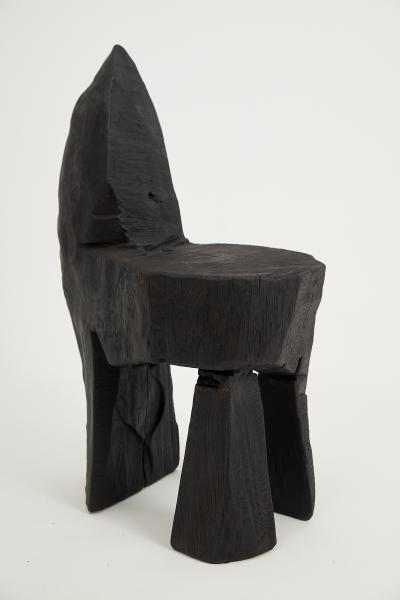  Logniture Logniture Brutalist Sculptural Chair Solid Burnt Oak Wood Unique 1 1 Jownik