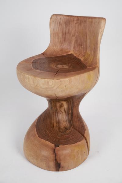 Logniture Logniture Carved Chair From Single Piece of Walnut Wood Log Furniture Unique