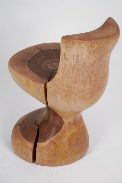 Logniture Logniture Carved Chair From Single Piece of Walnut Wood Log Furniture Unique