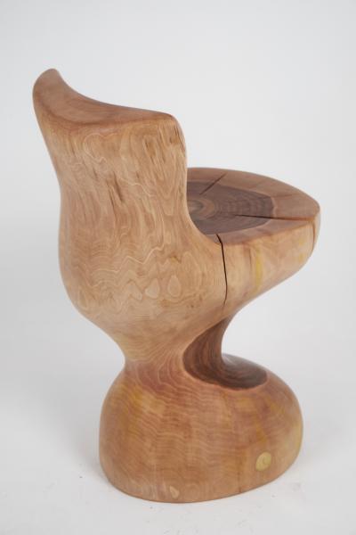 Logniture Logniture Carved Chair From Single Piece of Walnut Wood Log Furniture Unique