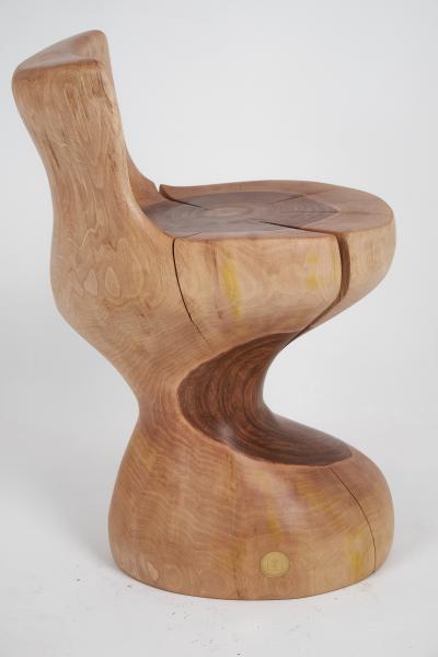 Logniture Logniture Carved Chair From Single Piece of Walnut Wood Log Furniture Unique