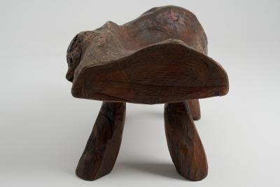  Logniture Logniture Carved Stool From Single Piece of Mulberry Wood Unique Log Furniture