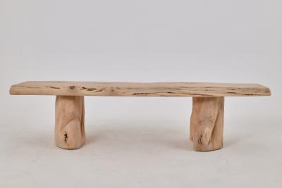  Logniture Logniture Live Edge Walnut Bench Wabi Sabi Brutalist Log Furniture