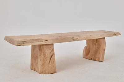  Logniture Logniture Live Edge Walnut Bench Wabi Sabi Brutalist Log Furniture