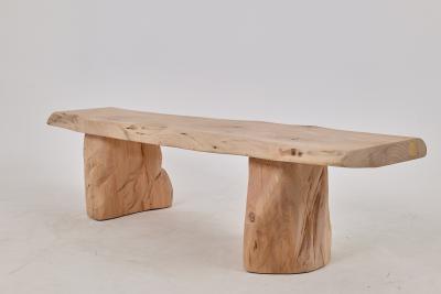  Logniture Logniture Live Edge Walnut Bench Wabi Sabi Brutalist Log Furniture