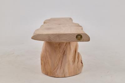  Logniture Logniture Live Edge Walnut Bench Wabi Sabi Brutalist Log Furniture