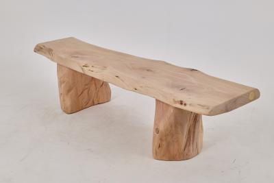  Logniture Logniture Live Edge Walnut Bench Wabi Sabi Brutalist Log Furniture