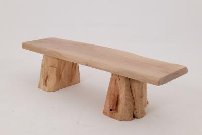  Logniture Logniture Live Edge Walnut Bench Wabi Sabi Brutalist Log Furniture