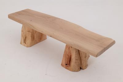  Logniture Logniture Live Edge Walnut Bench Wabi Sabi Brutalist Log Furniture