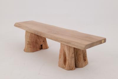  Logniture Logniture Live Edge Walnut Bench Wabi Sabi Brutalist Log Furniture